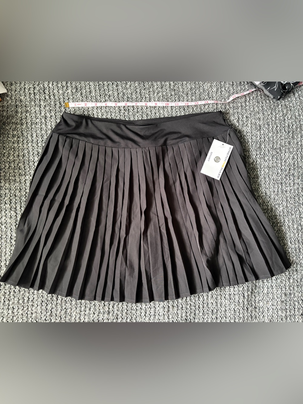 Pleated Black Women's Skort